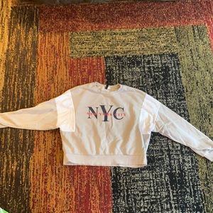 Divided Cropped Crewneck